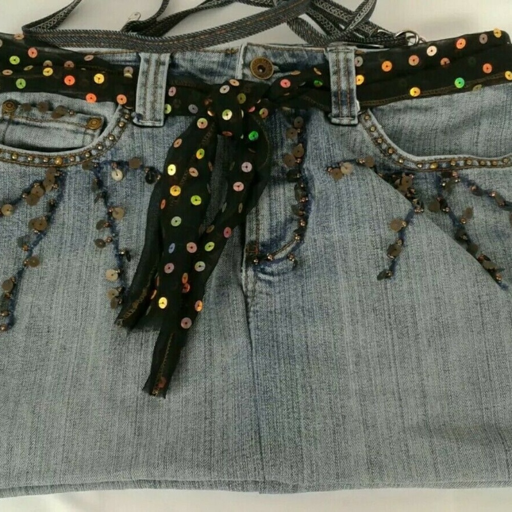 Handmade Faded Glory Jeans Denim Purse/Shoulder